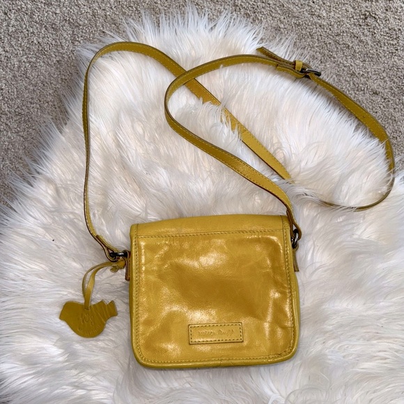 White Stuff Yellow Leather Crossbody EUC - Picture 4 of 12